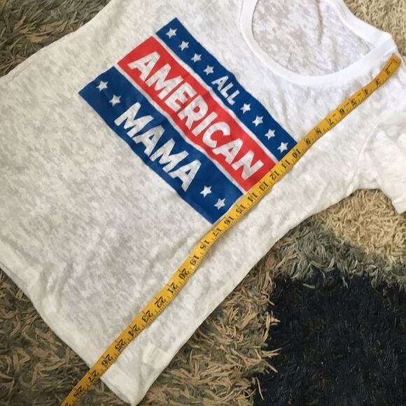 ALL AMERICAN MAMA Sheer Tee 1/M 1/L - Picture 12 of 12